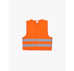 Gilet de securite viso 2 bandes reflechissantes coloris orange