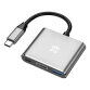 XtremeMac XWH-HUB3-13 station d'accueil Avec fil USB Type-C Argent