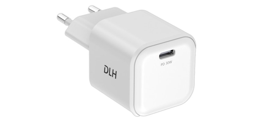 DLH Chargeur secteur USB-C 30W GaN pour smartphones et tablettes