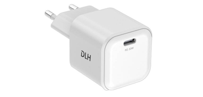 DLH Chargeur secteur USB-C 30W GaN pour smartphones et tablettes