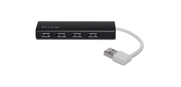 Belkin F4U042BT hub de interfaz 480 Mbit/s Negro