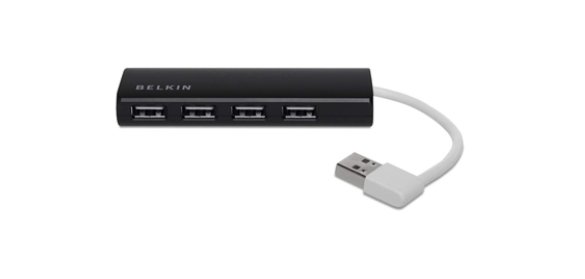 Belkin F4U042BT hub de interfaz 480 Mbit/s Negro