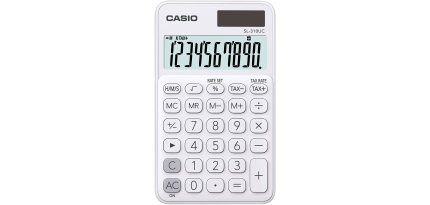 Casio SL-310UC-WE calcolatrice Tasca Calcolatrice di base Bianco
