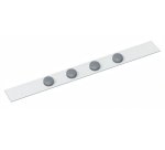 Bande metallique maul standard longueur 1m avec 4   aimants coloris blanc