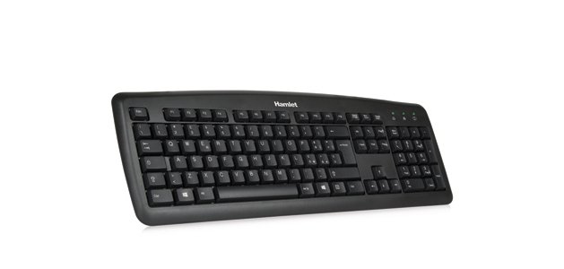 Hamlet Tastiera usb professionale con layout in lingua Tedesca colore nero