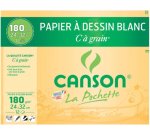 Pochette de 10 feuilles de papier dessin blanc A3 Canson à grain180 g