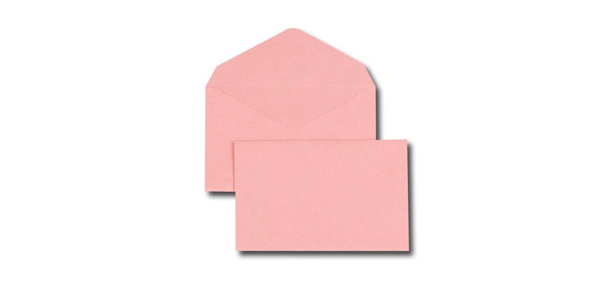Enveloppe gpv election recyclee 90x140mm 80g patte   triangulaire non gommee rose  boite 500 unites