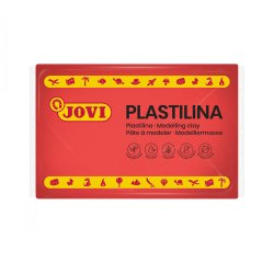 Pâte à modeler jovi plastilina végétale coloris rouge 350g