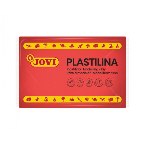 Pâte à modeler jovi plastilina végétale coloris rouge 350g