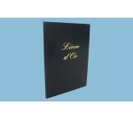 Livre d or elve format a4 noir couverture aspect cuir 148 pages