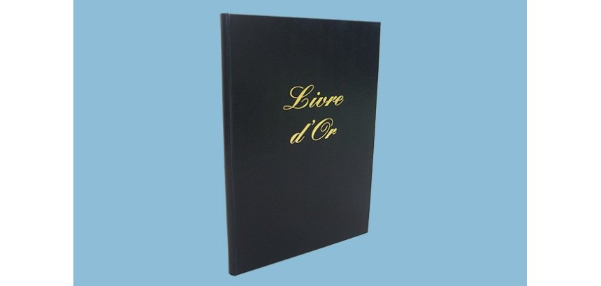 Livre d or elve format a4 noir couverture aspect cuir 148 pages