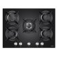 TELEFUNKEN Plaque gaz TGV5C, 70 cm, 5 foyers , verre noir