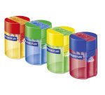 Taille crayon staedtler noris metal 2 trous avec reservoir  coloris aleatoire