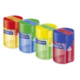 Taille crayon staedtler noris metal 2 trous avec reservoir  coloris aleatoire