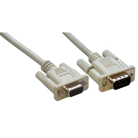 MCL Cable SVGA HD15 Male/Female 2m câble VGA VGA (D-Sub) Gris