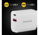 Intenso POWER ADAPTER USB-A/USB-C/7803012 Universale Bianco AC Ricarica rapida Interno
