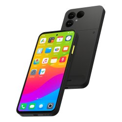 Fairphone The (Gen 6) 16 cm (6.31") Double SIM Android 15 5G USB Type-C 8 Go 256 Go 4415 mAh Noir