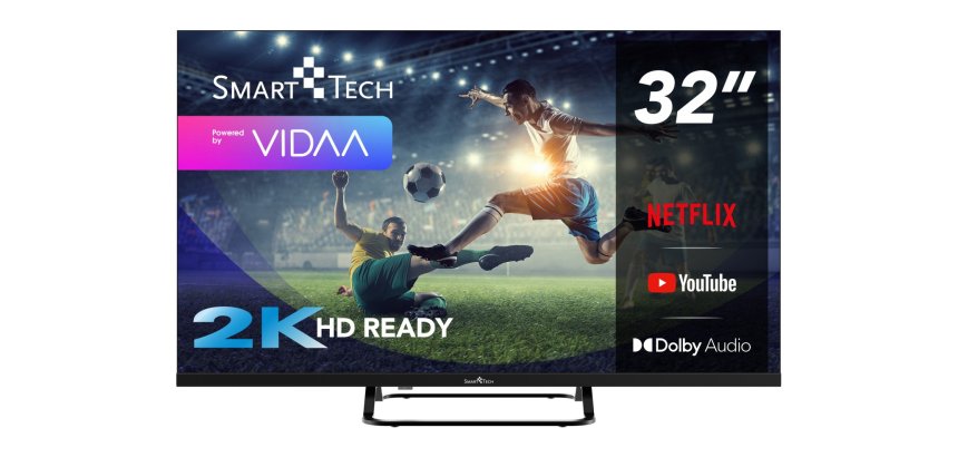 Smart-Tech 32HV02V TV 81,3 cm (32") HD Smart TV Wi-Fi Nero 180 cd/m²