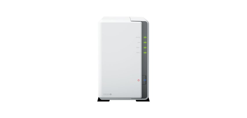 Synology DiskStation DS223J serveur de stockage NAS Bureau Realtek RTD1619B 1 Go DDR4 0 To DiskStation Manager Blanc