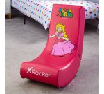 X Rocker Video Rocker - Peach Console Gaming Chair Pink, Red