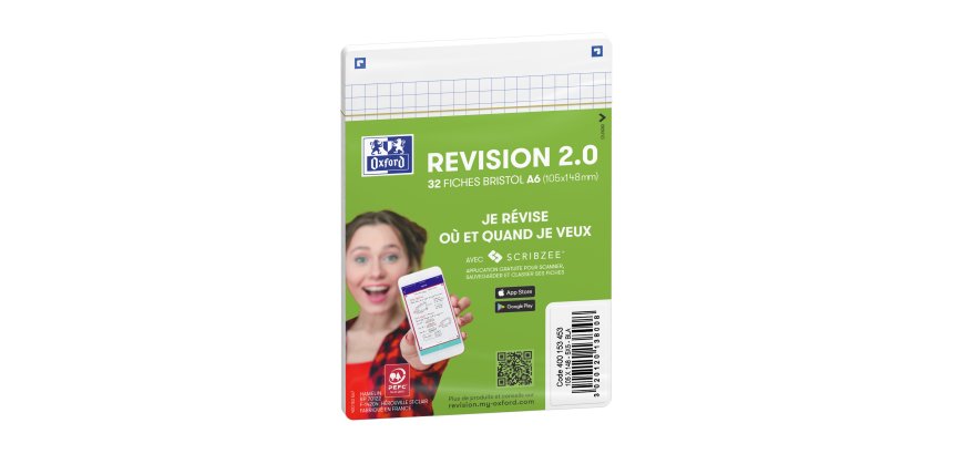 Fiches Bristol Oxford Revision 2.0 105X148 Np 32 Fiches S/Film Q5/5 Blanc