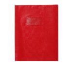 Protège-cahiers grain madras avec rabats marque-pages PVC 22/100ème 17x22 cm
