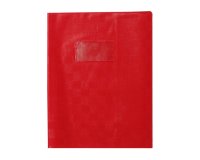 Protège-cahiers grain madras avec rabats marque-pages PVC 22/100ème 17x22 cm