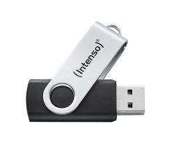 Intenso USB flash drive Office Line, 64 GB, USB-A, 3.2 Gen 1x1, black-silver