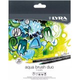 Etui carton 36 feutres AQUABRUSH DUO double pointe (fine & pinceau) couleurs assorties