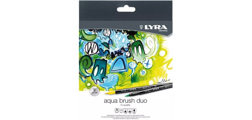 Lyra Aqua Brush Duo marcatore Colori assortiti 36 pz