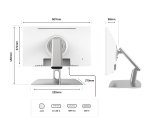 JAPANNEXT JN-IPS2152FHDR-C65W-FLD-T écran plat de PC 54,6 cm (21.5") 1920 x 1080 pixels Full HD LED Écran tactile Gris