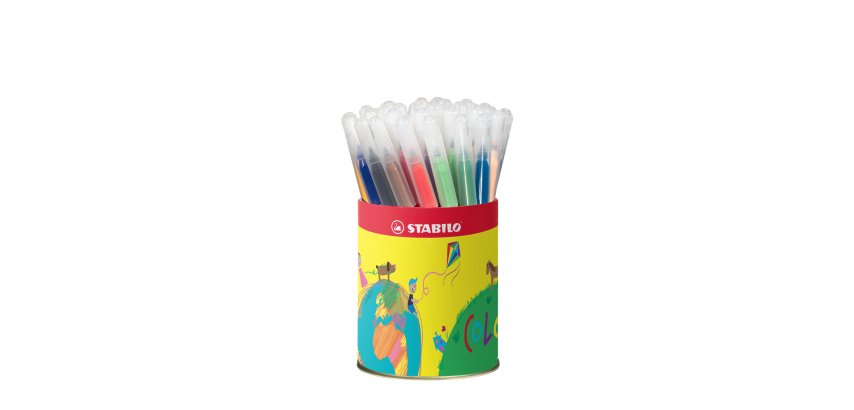 Feutre coloriage stabilo trio triangulaire encre super lavable pointe moyenne pot 36 unités