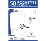 Paquet de 50 Pochettes Blanches C4-229x324 mm - Auto-Adhésives - 120g/m2 - Blanc