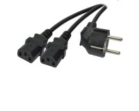 MCL MC909-3M câble électrique Noir Prise d'alimentation type E Coupleur 2 x C13