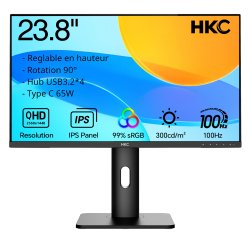 MCL Moniteur 23,8" IPS QHD, HDMI + DP + Audio + Type C + USB 3.2 + SPK