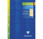 Feuillets mobiles de couleur sous étui A4 100 pages perforées grands carreaux