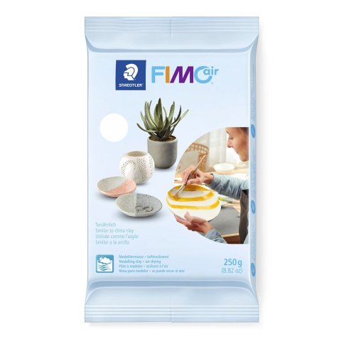 Pain 250 gr FIMO AIR BLANC - Simple, lisse, ne colle pas, PAS BESOIN DE CUISSON