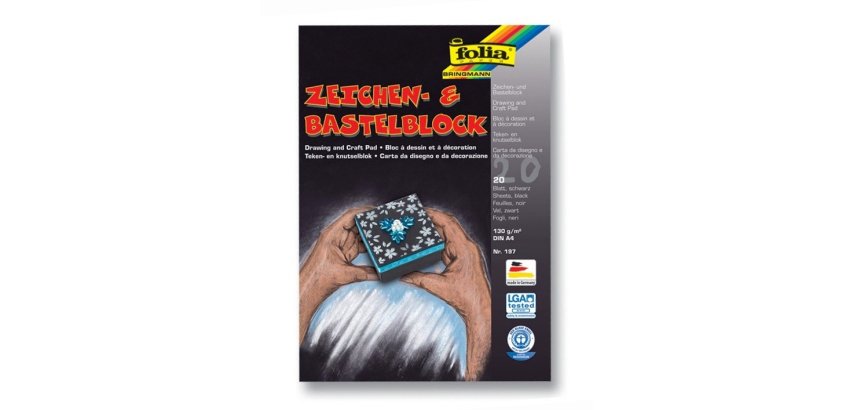 Bloc de papier de couleur, A4, 130 g/m2, noir