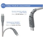 Chargeur pour téléphone mobile Force Power Chargeur secteur USB A + Cable USB C 1.2m Recycle Gris