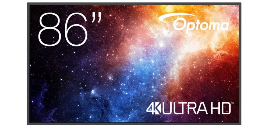 Optoma N3861K Écran plat de signalisation numérique 2,18 m (86") LED Wifi 450 cd/m² 4K Ultra HD Noir Android 11 24/7