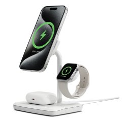 Cygnett CY5101BUNCP Caricabatterie per dispositivi mobili Cuffie, Auricolare, Smartphone, Orologio intelligente Bianco USB Carica wireless Ricarica rapida Interno