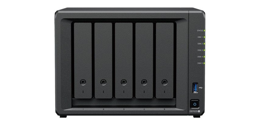 Synology DiskStation DS1525neo+ NAS Desktop AMD Ryzen V1500B 4 GB DDR4 0 TB Synology DSM Black