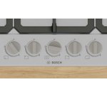 BOSCH Plaque gaz PGQ7B5K90, Série 4, 75 cm, Brûleur Wok
