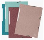 Chemise 3 rabats exacompta skandi a4 carte lustree 400gr fermeture elastique coloris   assortis