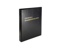 Reliure registre économique 32x26cm 4 anneaux - Conseils d'administration - Noir