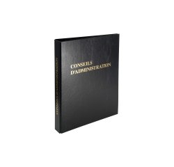 Reliure registre économique 32x26cm 4 anneaux - Conseils d'administration - Noir