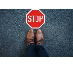 Plaque de signalisation 'STOP'