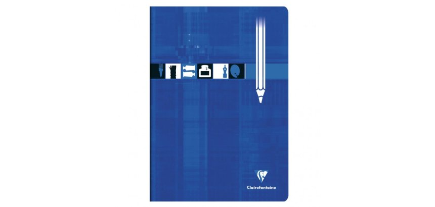 Cahier Dessin piqué A4 32 pages uni Bleu - Bleu