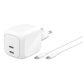 Belkin WCH020KQ2MWH-B6 chargeur d'appareils mobiles Universel Blanc Secteur Charge rapide Intérieure