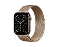 Apple watch Apple Watch Series 11 GPS + Cellular 46mm Boitier en Titane Or avec Boucle Milanaise Or - S/M
